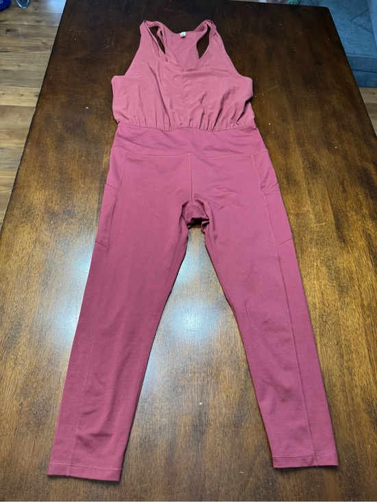 FP Movement by Free People Pants - FP Movement by Free People Mauve-Rose Racerback Jumpsuit